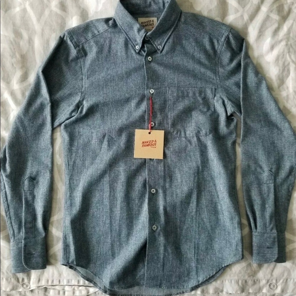 Naked and Famous Poplin Shirt NWT